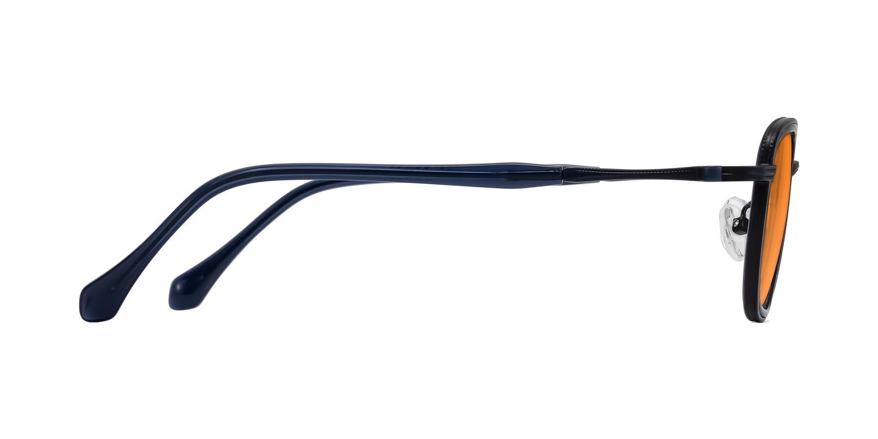 Side of Hunter in Midnight Blue with Orange Tinted Lenses