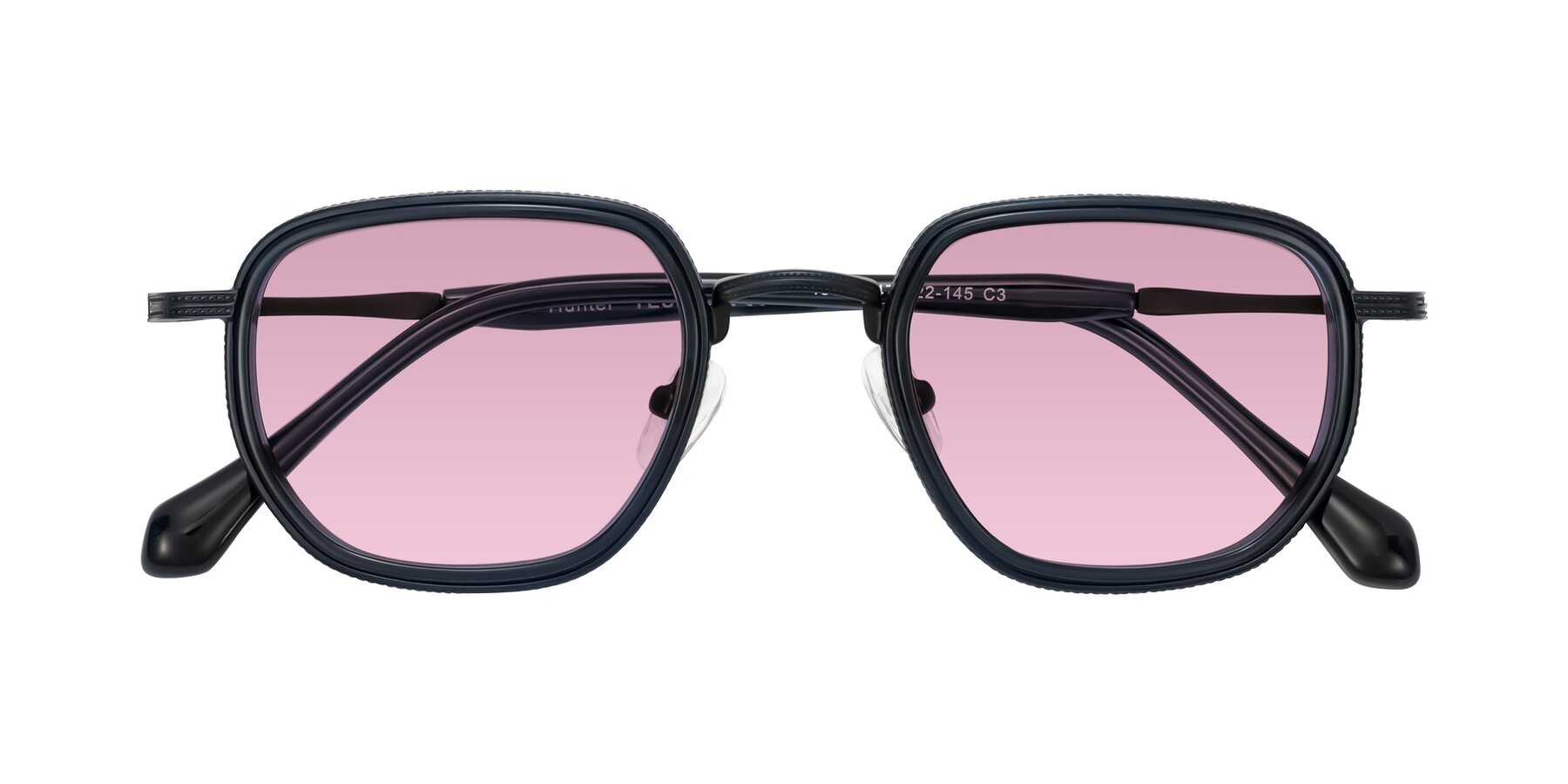 Folded Front of Hunter in Midnight Blue with Light Wine Tinted Lenses