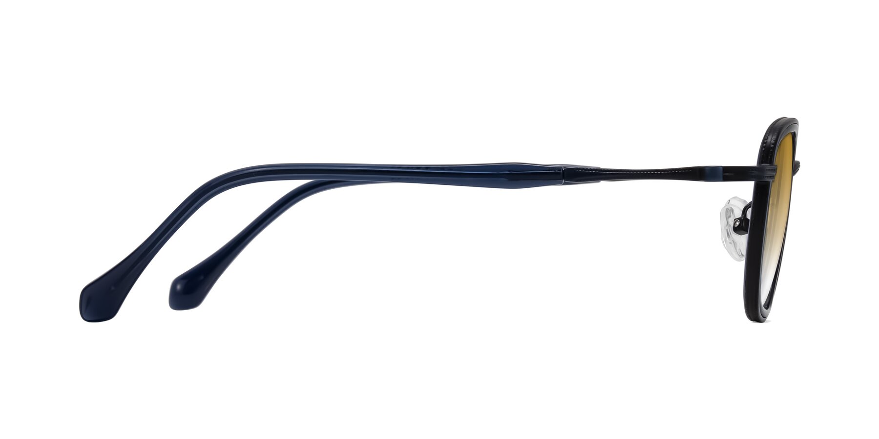 Side of Hunter in Midnight Blue with Champagne Gradient Lenses