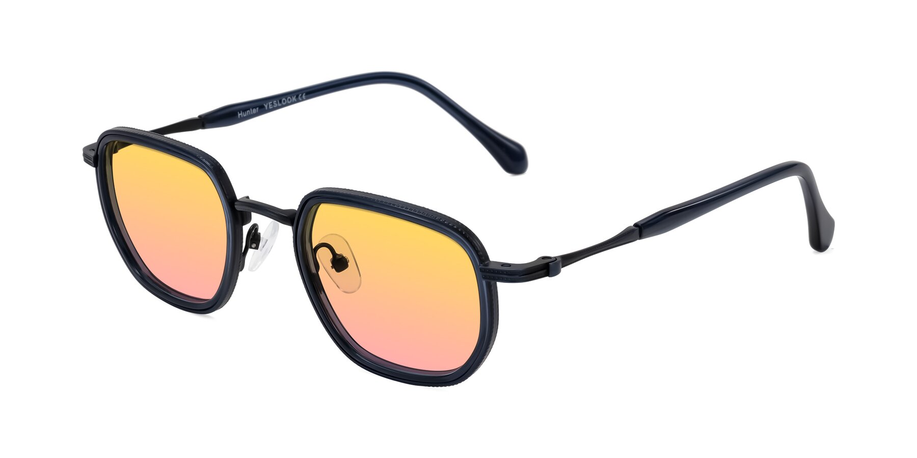Angle of Hunter in Midnight Blue with Yellow / Pink Gradient Lenses