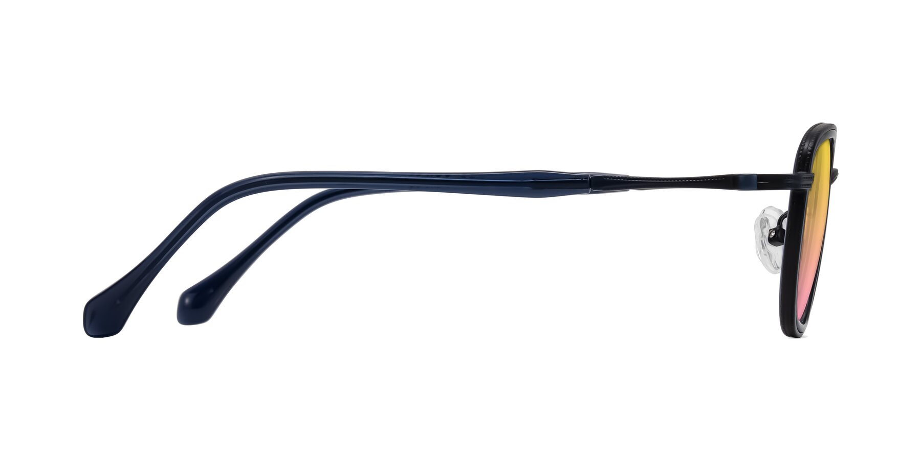 Side of Hunter in Midnight Blue with Yellow / Pink Gradient Lenses