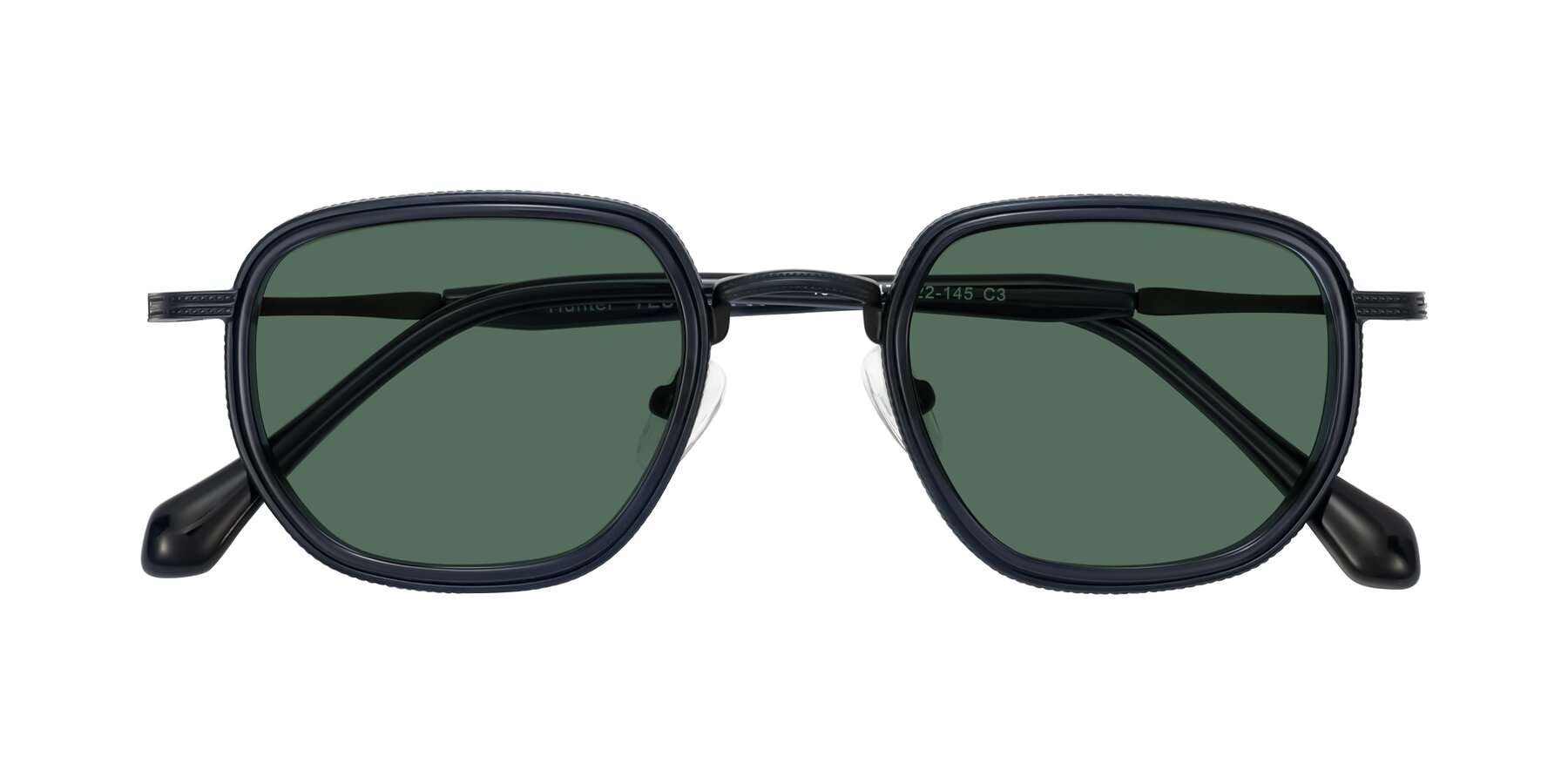 Folded Front of Hunter in Midnight Blue with Green Polarized Lenses