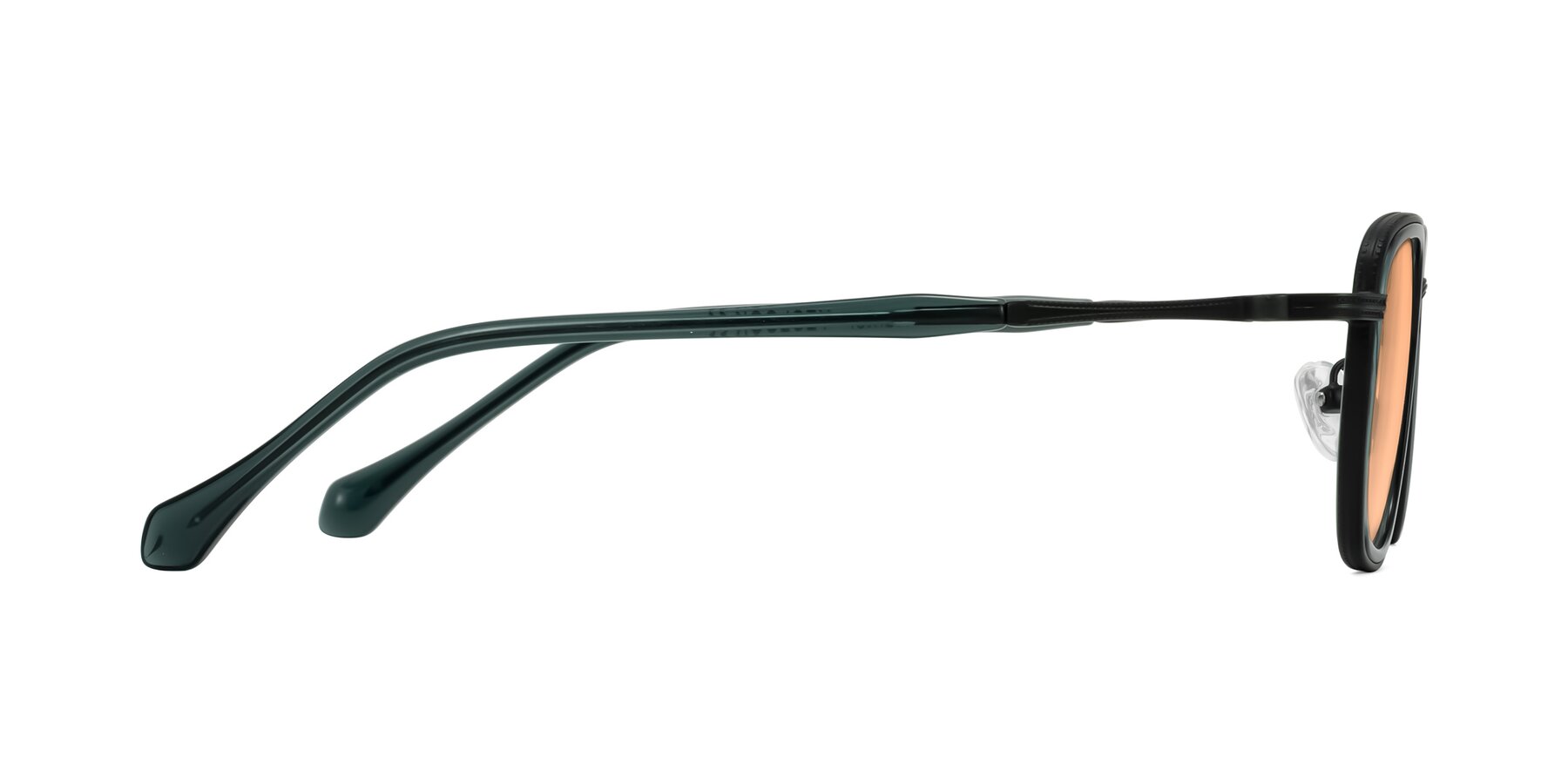 Side of Hunter in Deep Forest Green with Light Orange Tinted Lenses