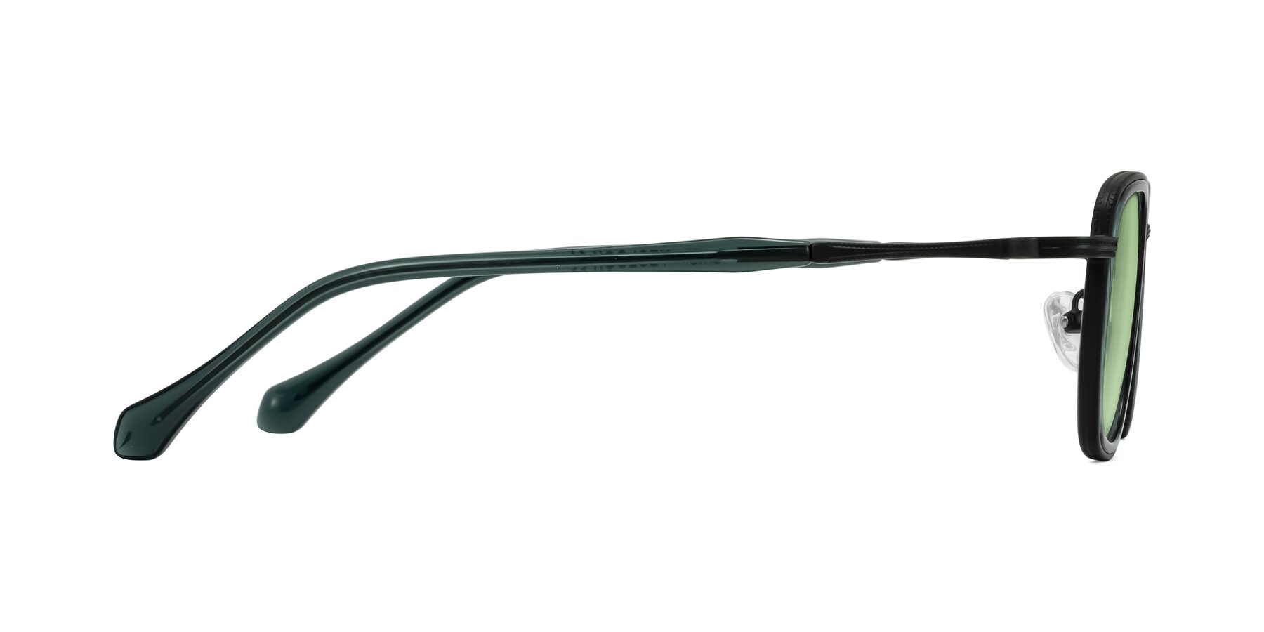 Side of Hunter in Deep Forest Green with Medium Green Tinted Lenses