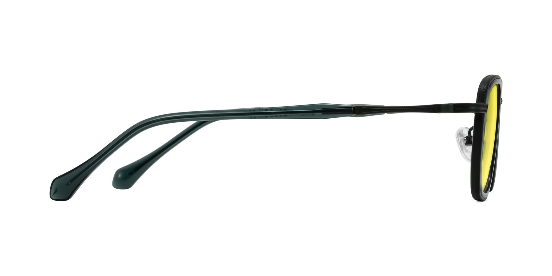 Side of Hunter in Deep Forest Green with Medium Yellow Tinted Lenses