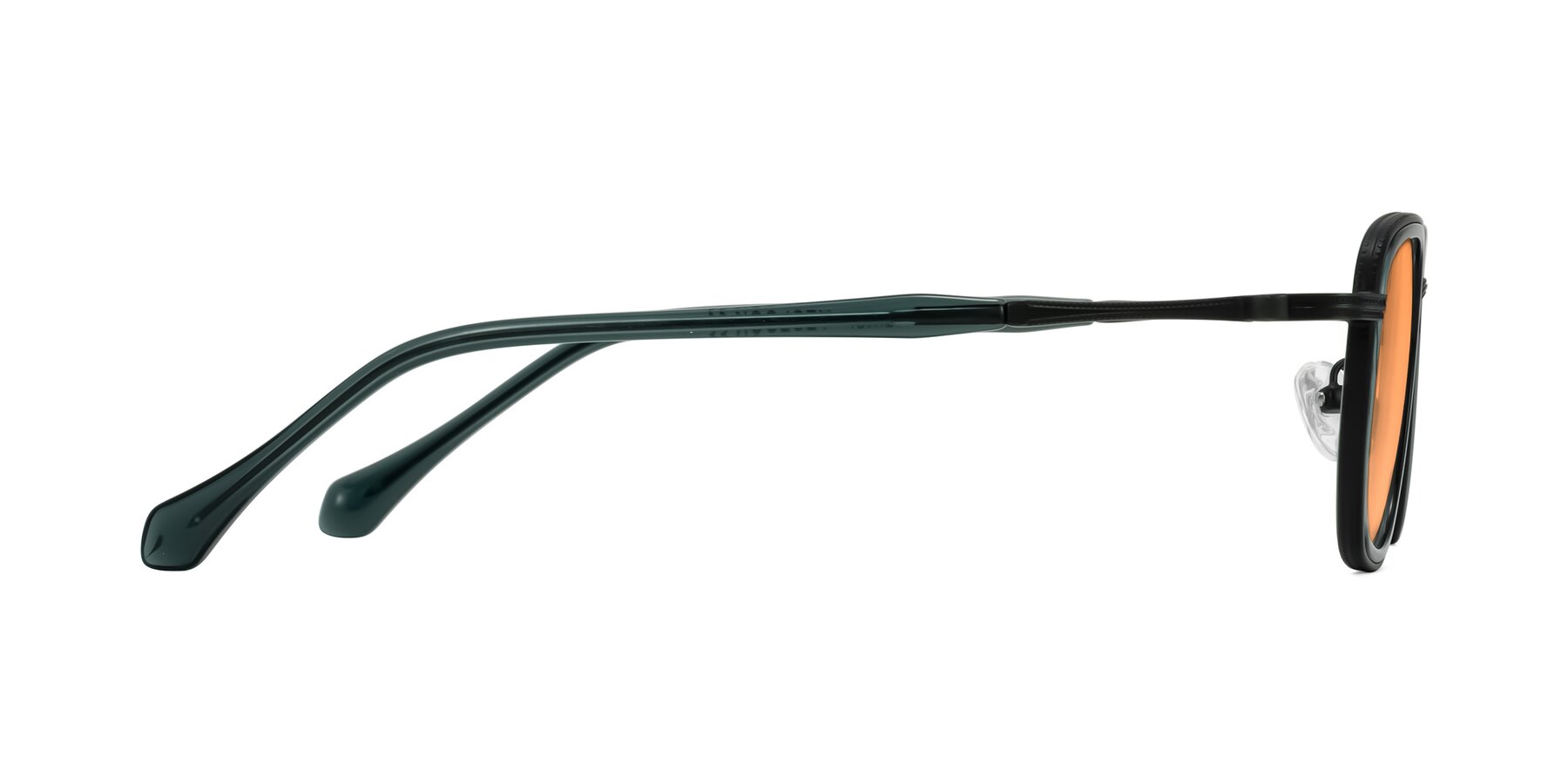 Side of Hunter in Deep Forest Green with Medium Orange Tinted Lenses