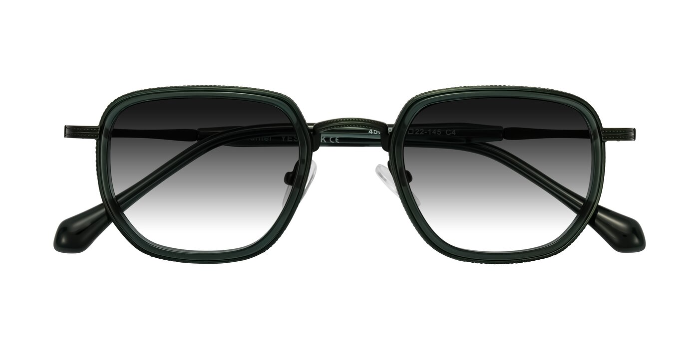 Hunter - Deep Forest Green Gradient Sunglasses