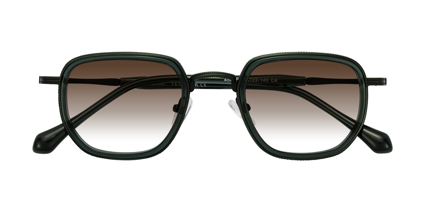 Hunter - Deep Forest Green Gradient Sunglasses