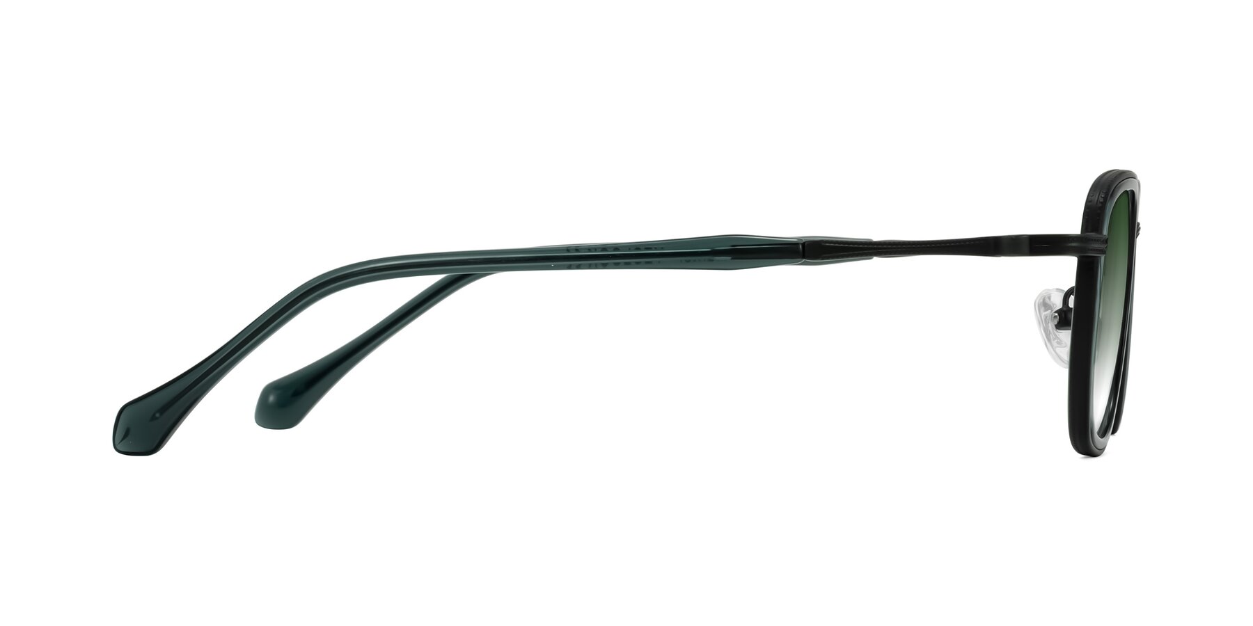 Side of Hunter in Deep Forest Green with Green Gradient Lenses