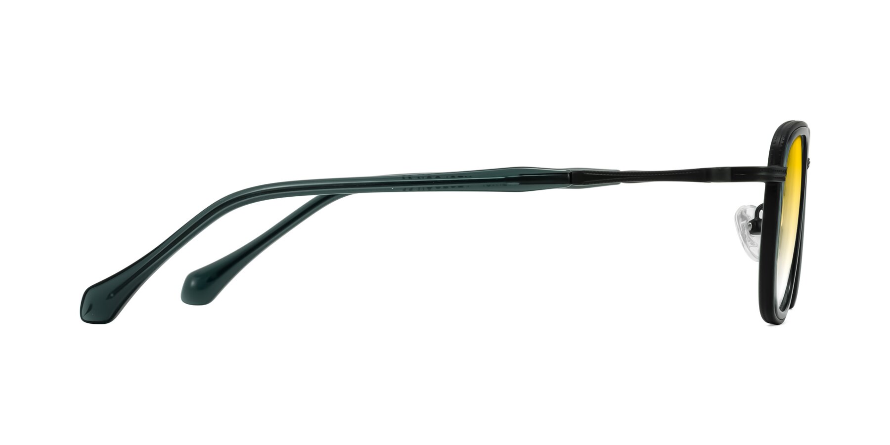 Side of Hunter in Deep Forest Green with Yellow Gradient Lenses