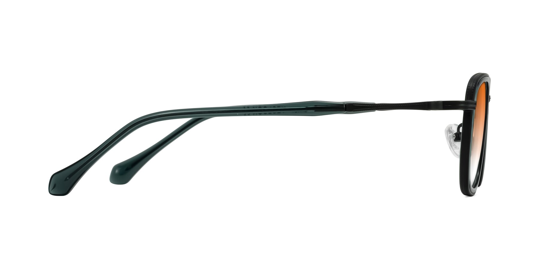 Side of Hunter in Deep Forest Green with Orange Gradient Lenses