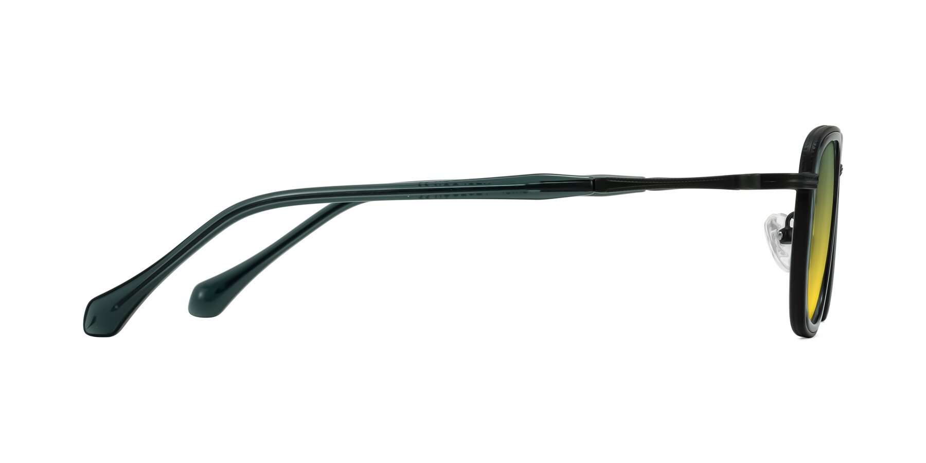 Side of Hunter in Deep Forest Green with Green / Yellow Gradient Lenses