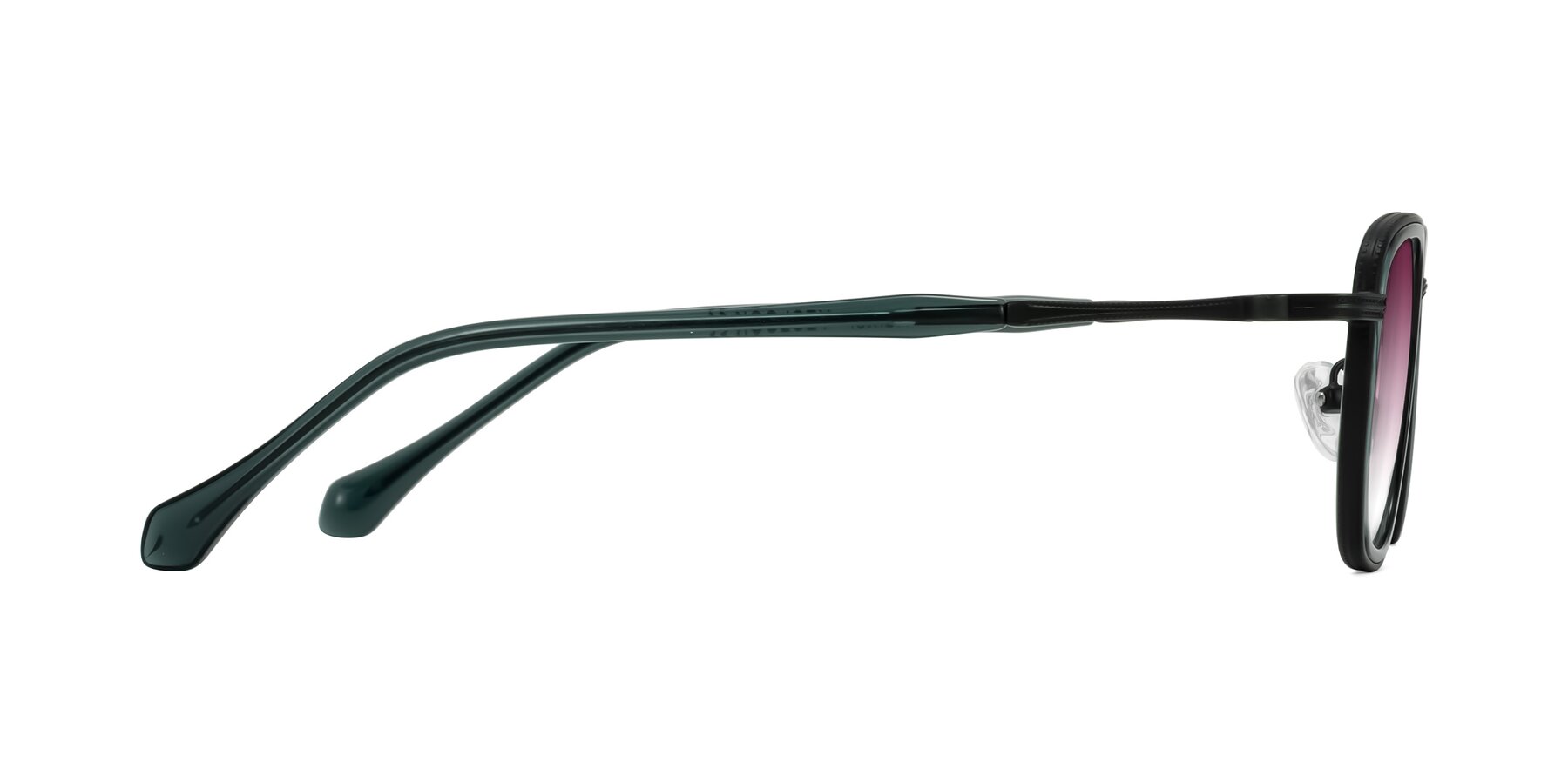 Side of Hunter in Deep Forest Green with Wine Gradient Lenses