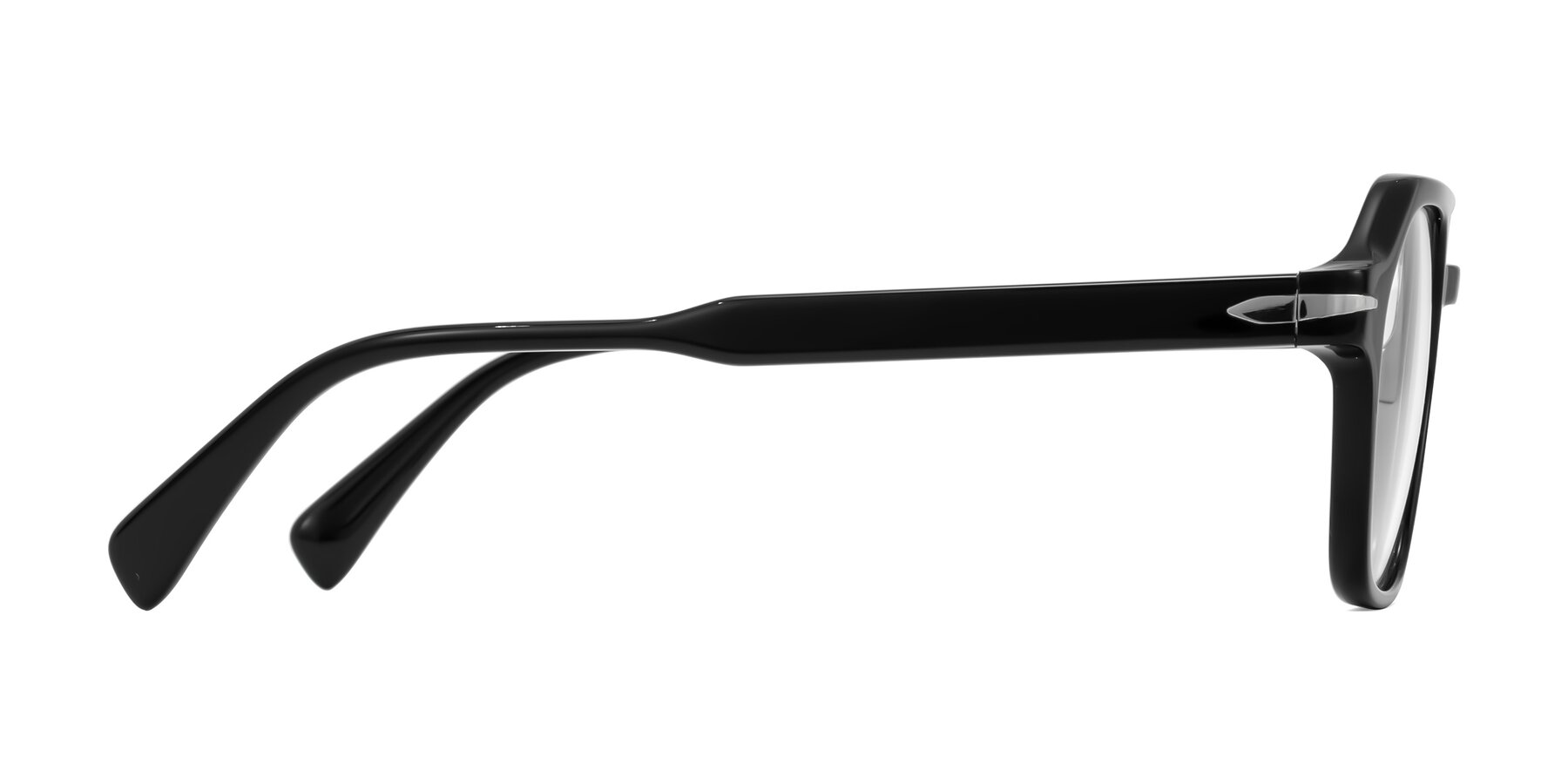 Side of Kibandou in Black with Clear Eyeglass Lenses