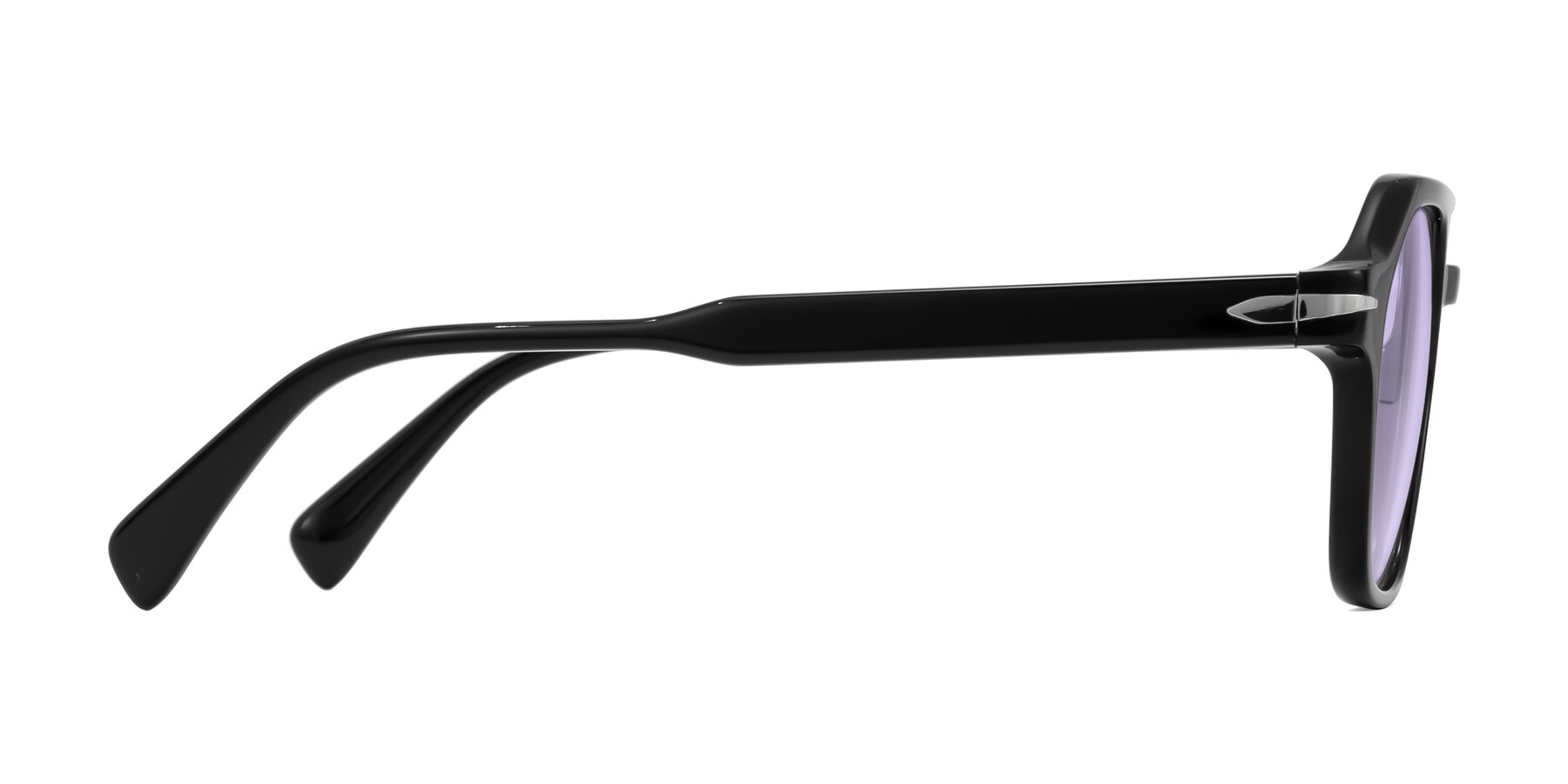 Side of Kibandou in Black with Light Purple Tinted Lenses