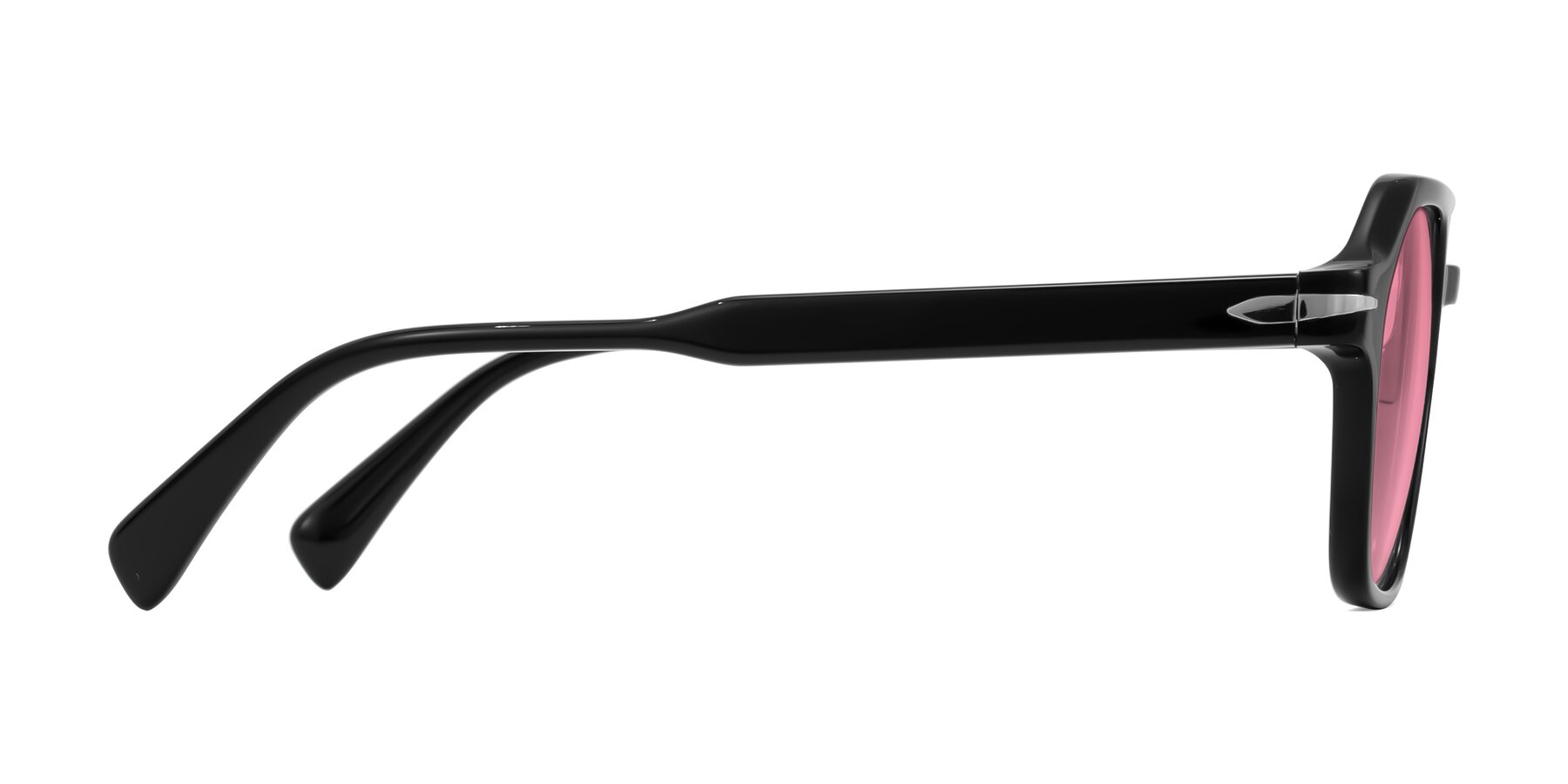 Side of Kibandou in Black with Pink Tinted Lenses