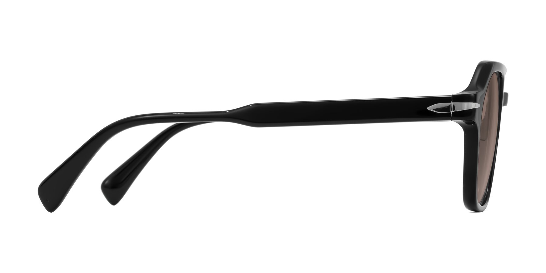 Side of Kibandou in Black with Medium Brown Tinted Lenses