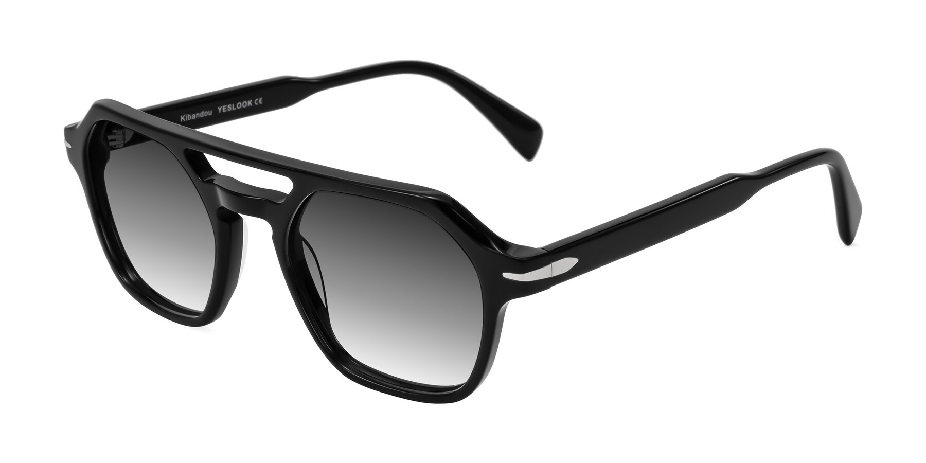 Angle of Kibandou in Black with Gray Gradient Lenses
