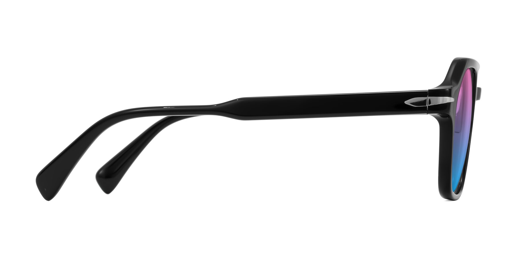 Side of Kibandou in Black with Pink / Blue Gradient Lenses