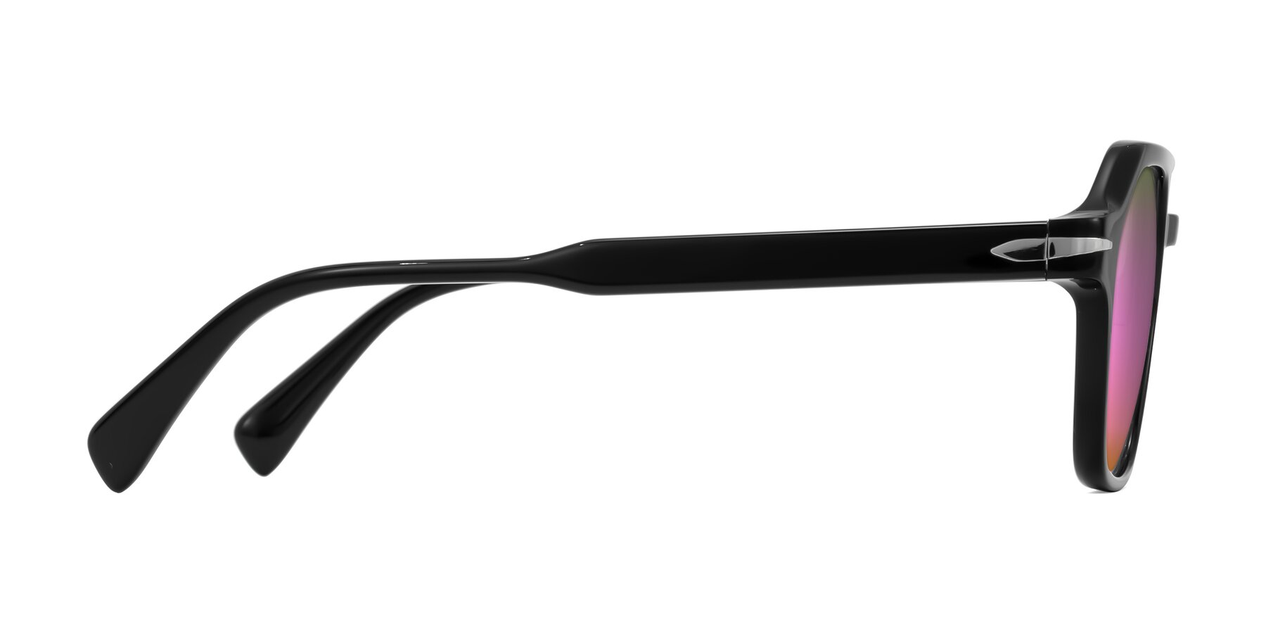 Side of Kibandou in Black with Pink Mirrored Lenses