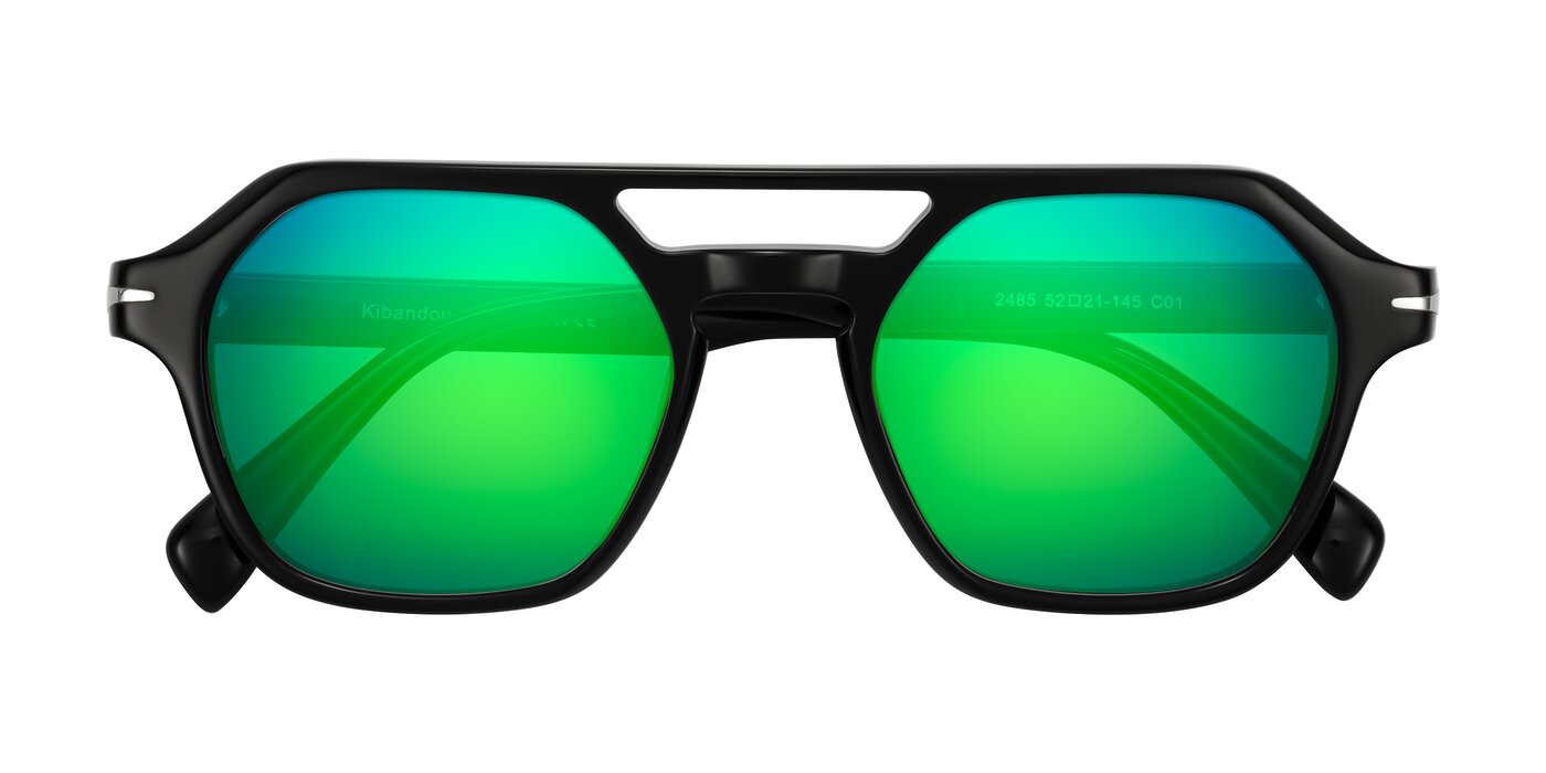 Kibandou - Black Flash Mirrored Sunglasses