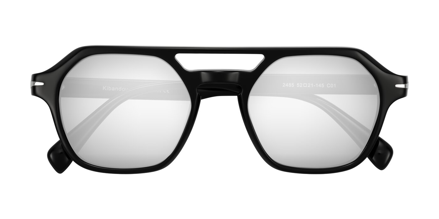 Kibandou - Black Flash Mirrored Sunglasses