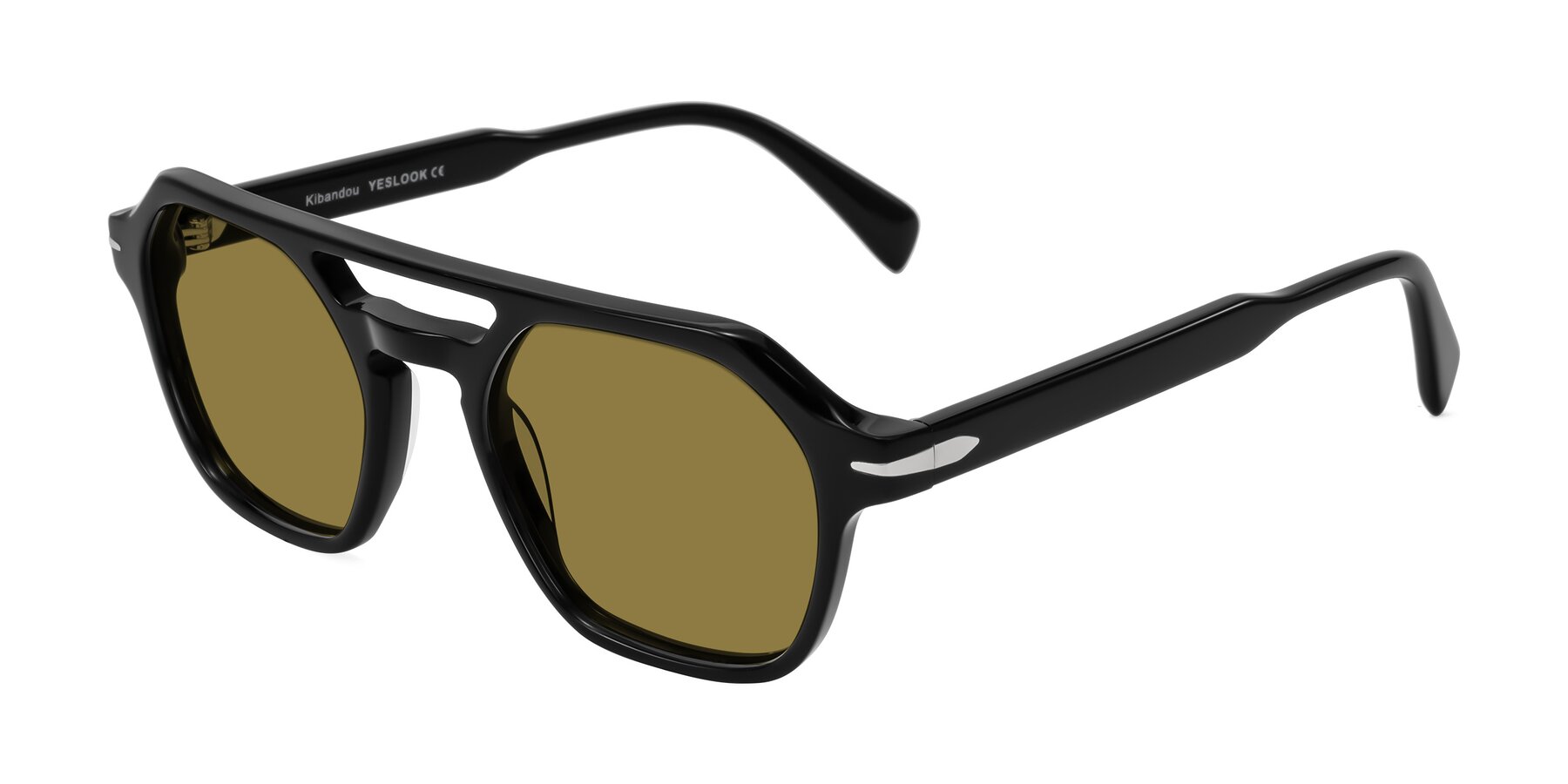 Angle of Kibandou in Black with Brown Polarized Lenses