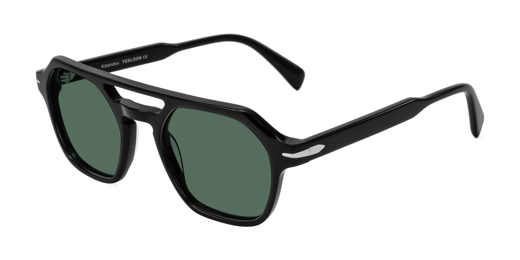 Angle of Kibandou in Black with Green Polarized Lenses