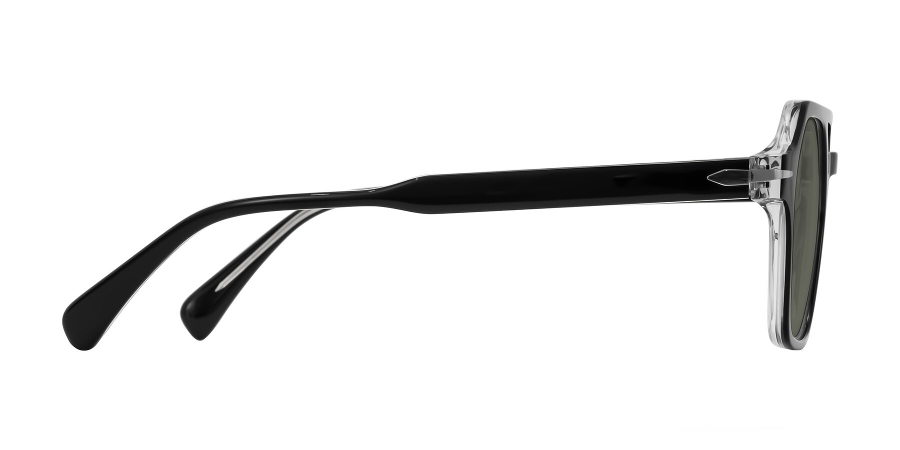 Side of Kibandou in Black/Clear with Gray Polarized Lenses