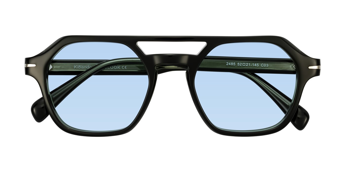 Kibandou - Black/Green Tinted Sunglasses