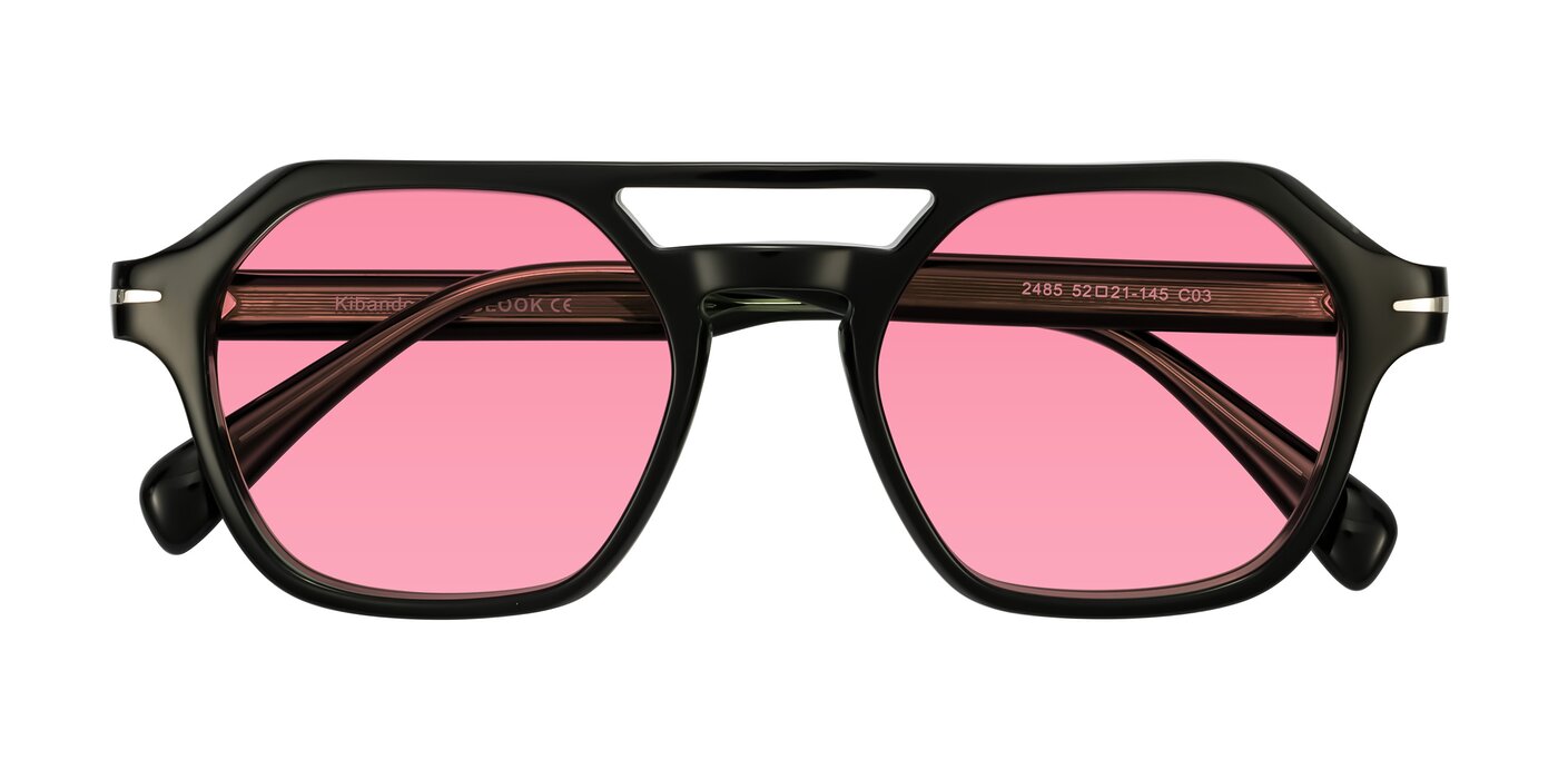 Kibandou - Black/Green Tinted Sunglasses