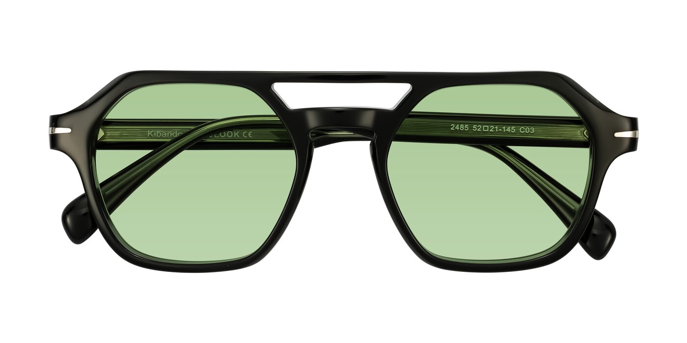 Kibandou - Black/Green Tinted Sunglasses
