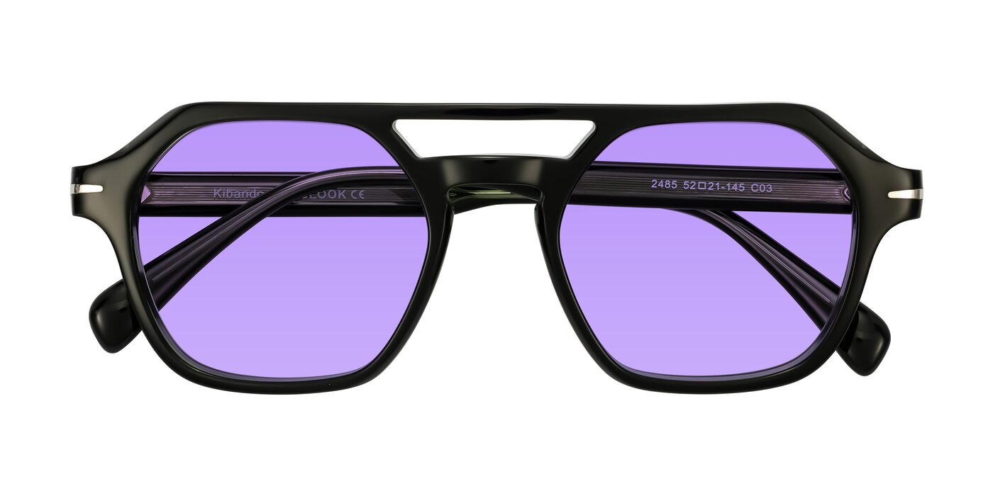 Kibandou - Black/Green Tinted Sunglasses