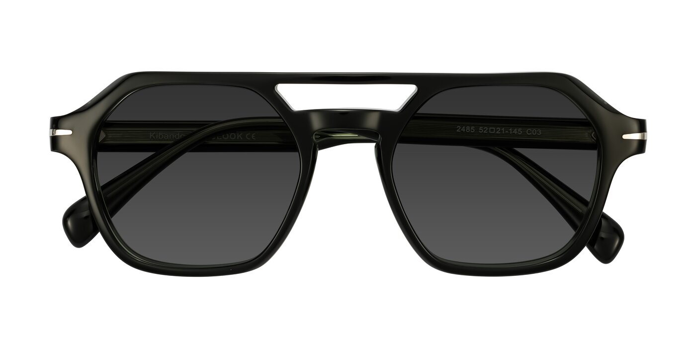Kibandou - Black/Green Tinted Sunglasses