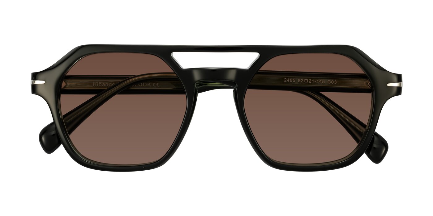 Kibandou - Black/Green Tinted Sunglasses