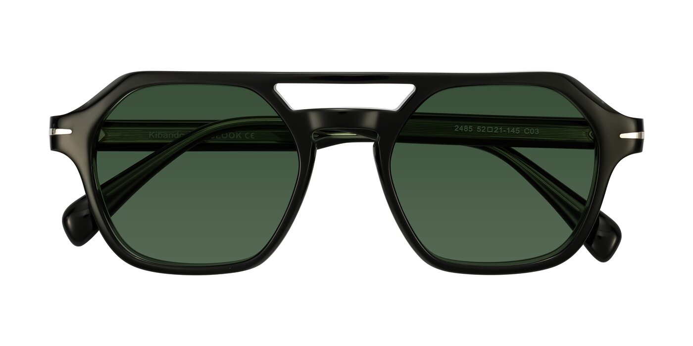 Kibandou - Black/Green Tinted Sunglasses