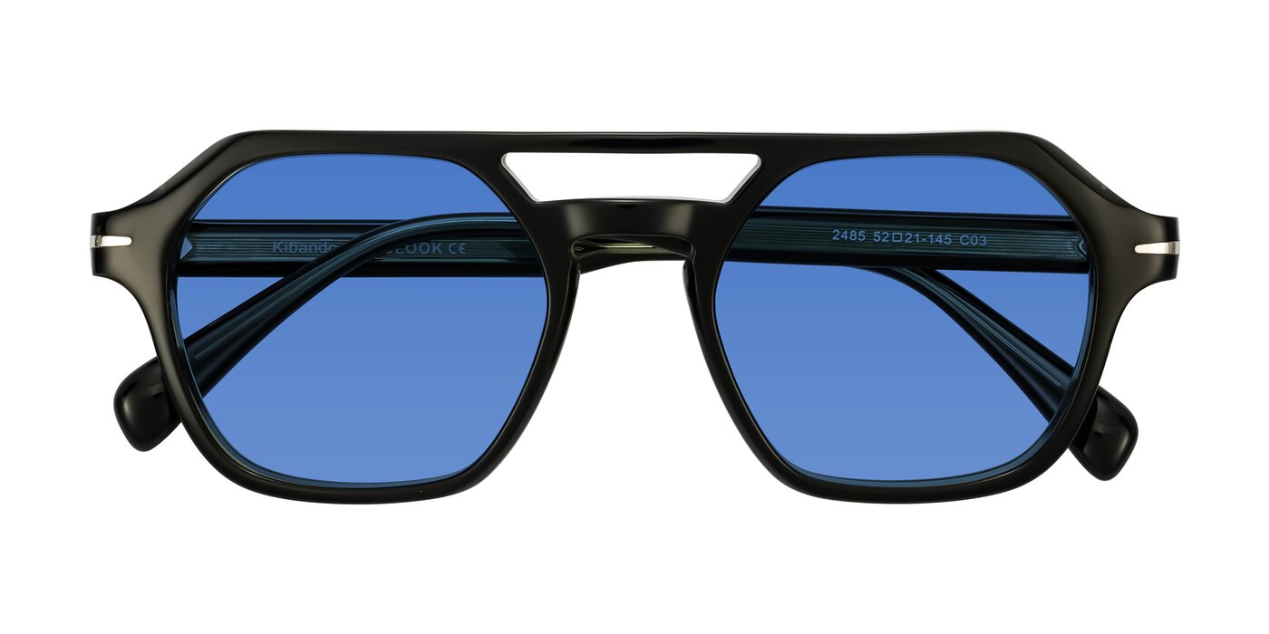 Kibandou - Black/Green Tinted Sunglasses
