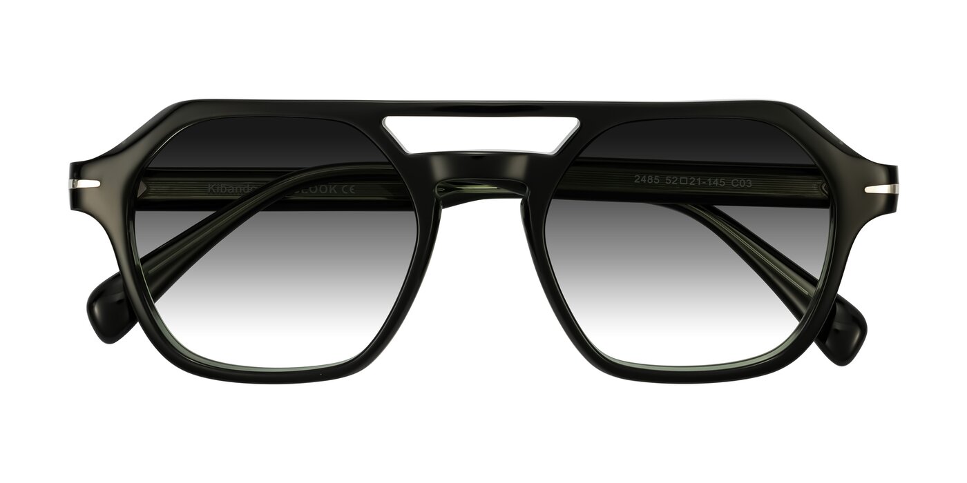 Kibandou - Black/Green Gradient Sunglasses