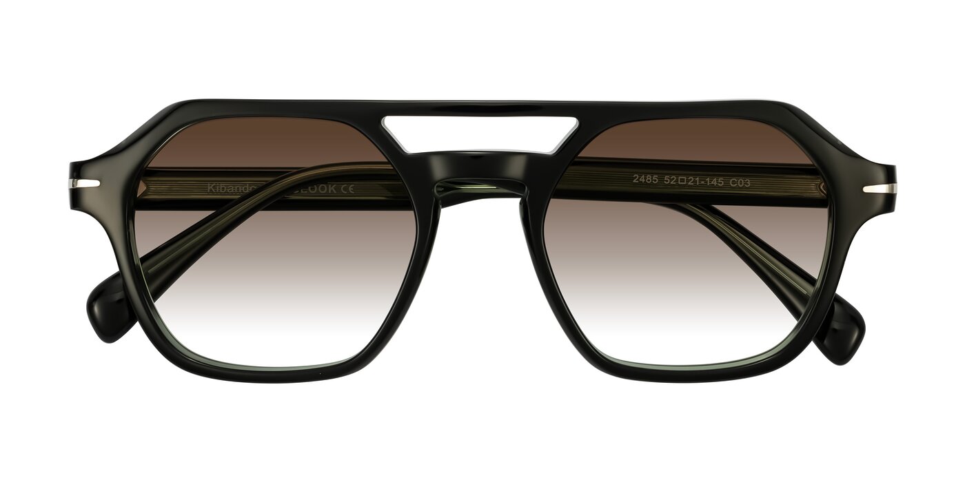Kibandou - Black/Green Gradient Sunglasses