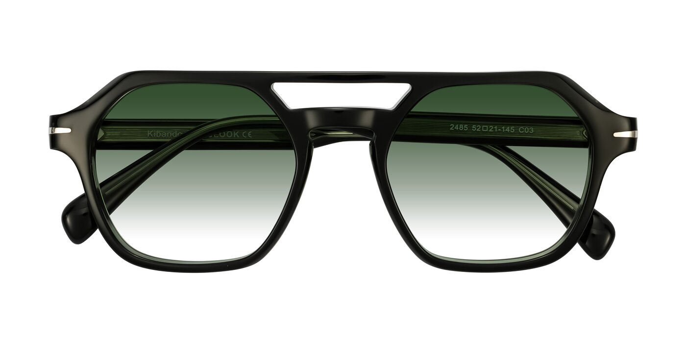Kibandou - Black/Green Gradient Sunglasses