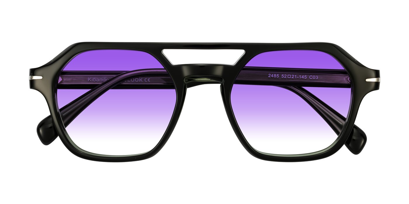 Kibandou - Black/Green Gradient Sunglasses
