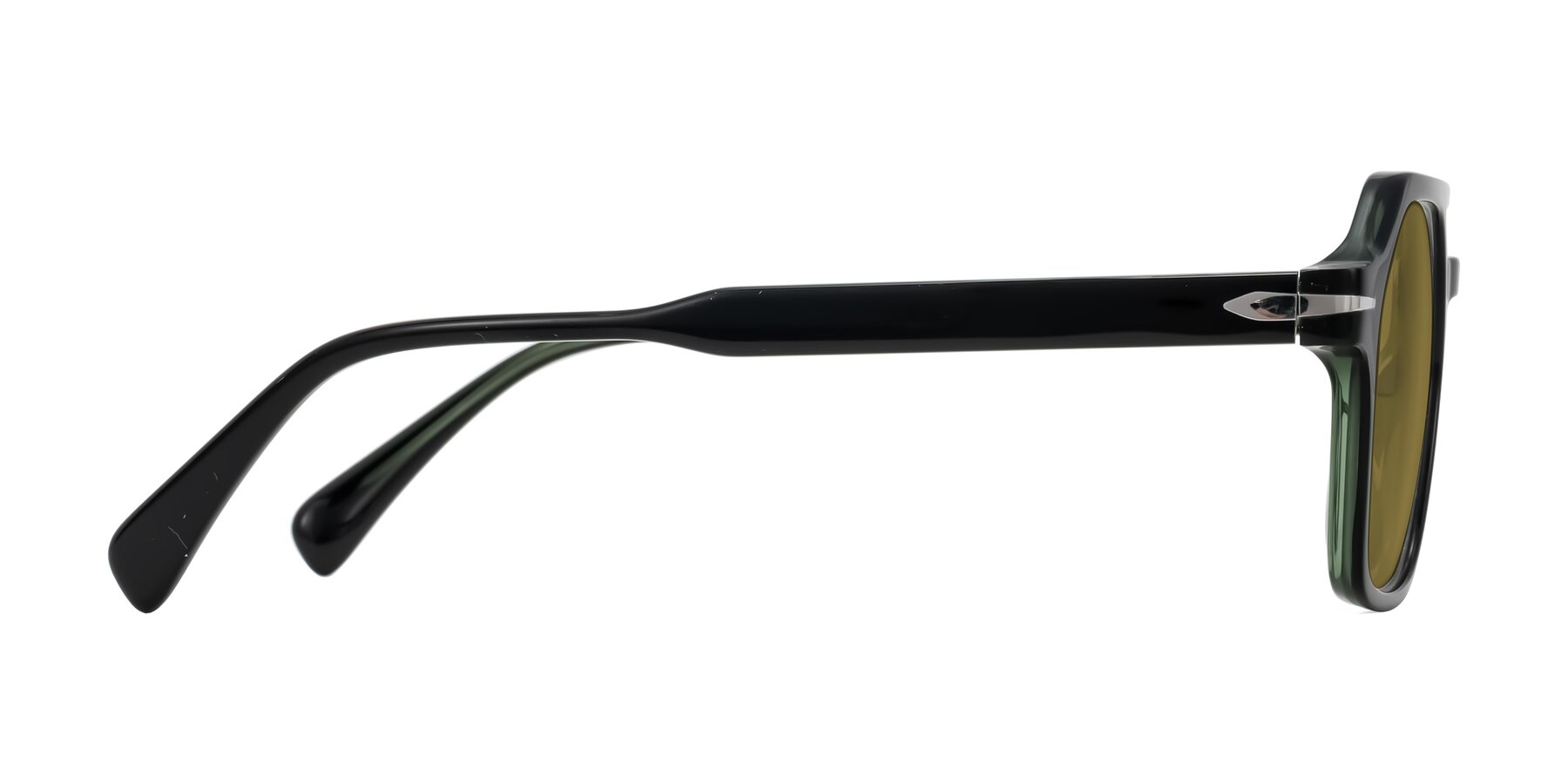 Side of Kibandou in Black/Green with Brown Polarized Lenses