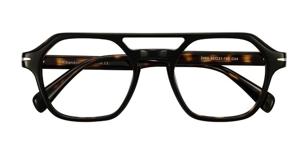 Front of Kibandou in Black/Tortoise