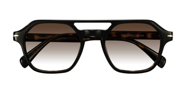 Front of Kibandou in Black/Tortoise