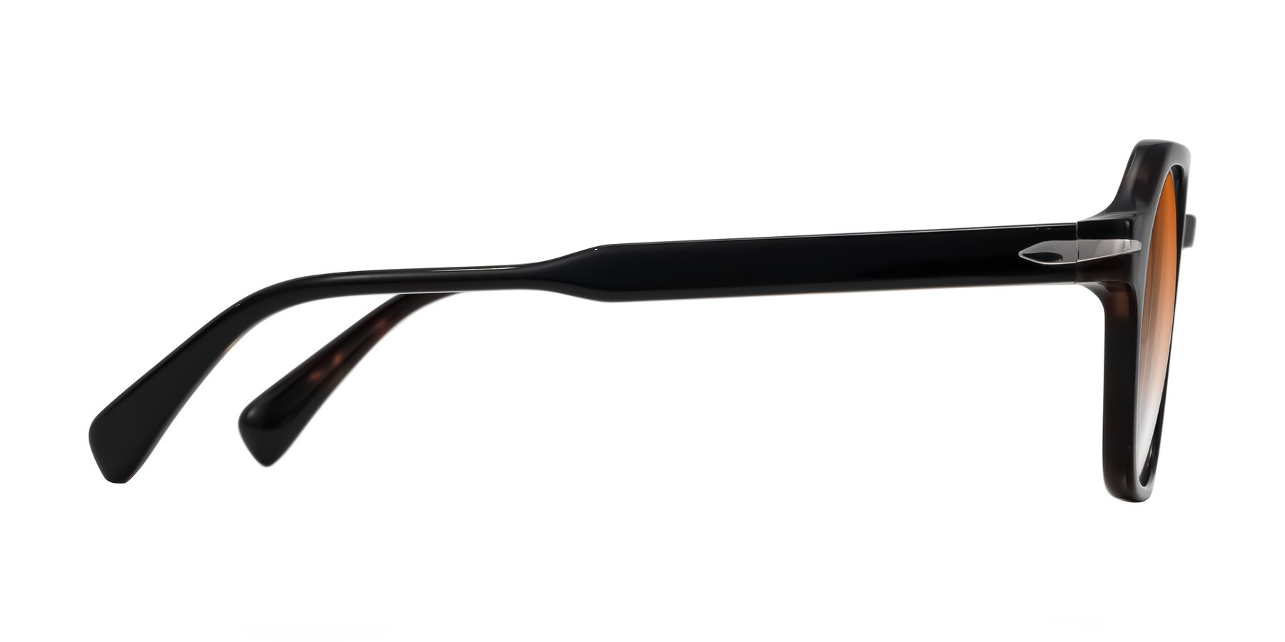 Side of Kibandou in Black/Tortoise with Orange Gradient Lenses