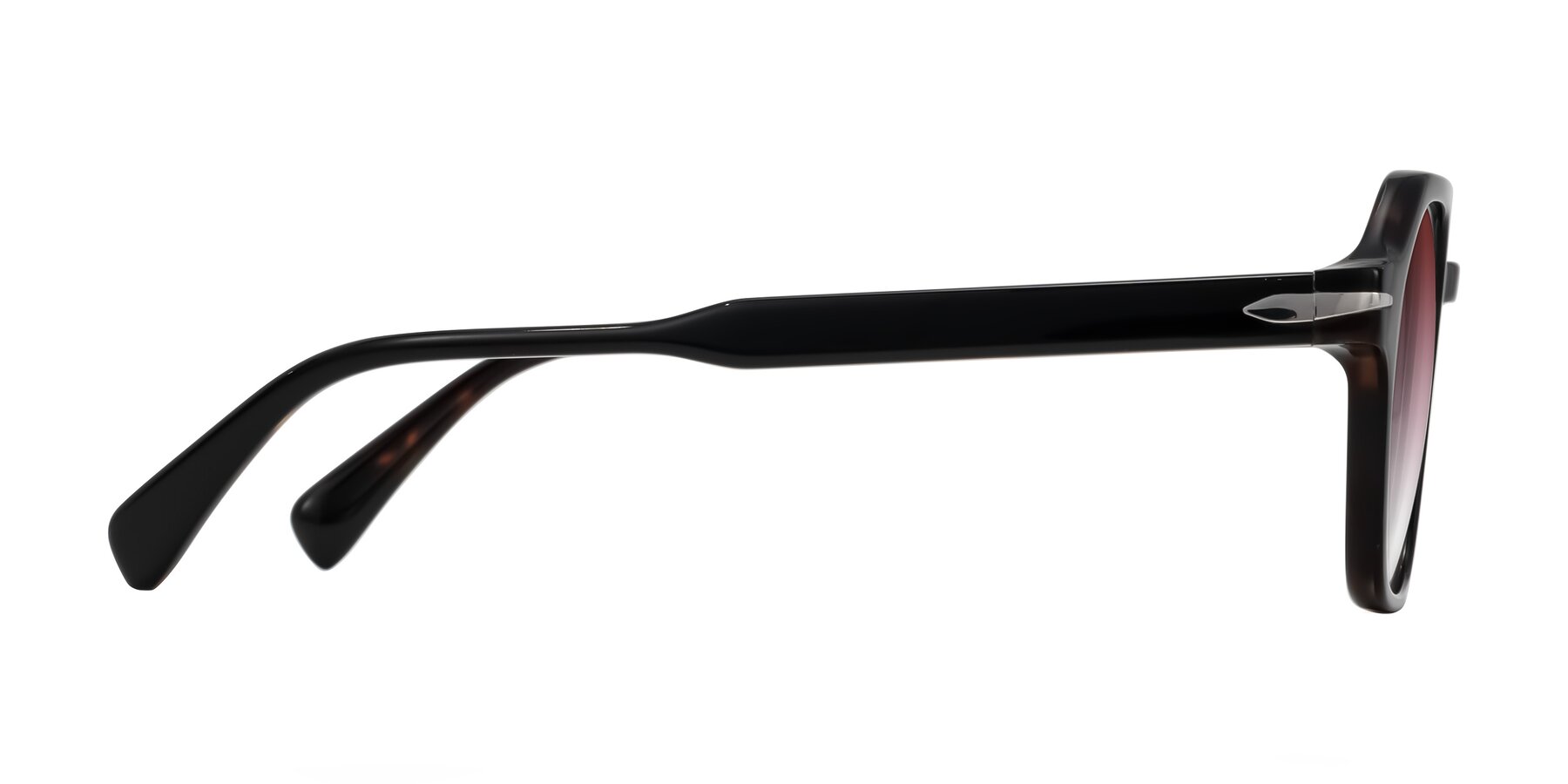 Side of Kibandou in Black/Tortoise with Garnet Gradient Lenses
