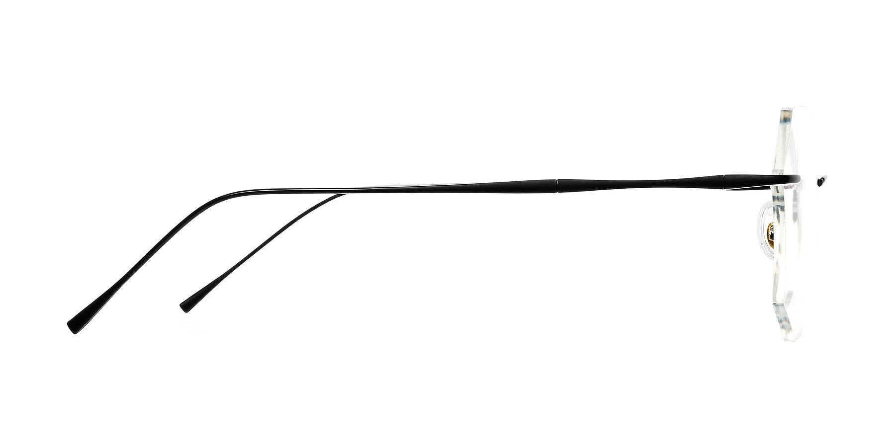 Side of Edme in Matte Black with Clear Blue Light Blocking Lenses