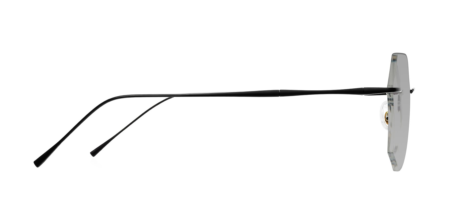 Side of Edme in Matte Black with Light Gray Tinted Lenses