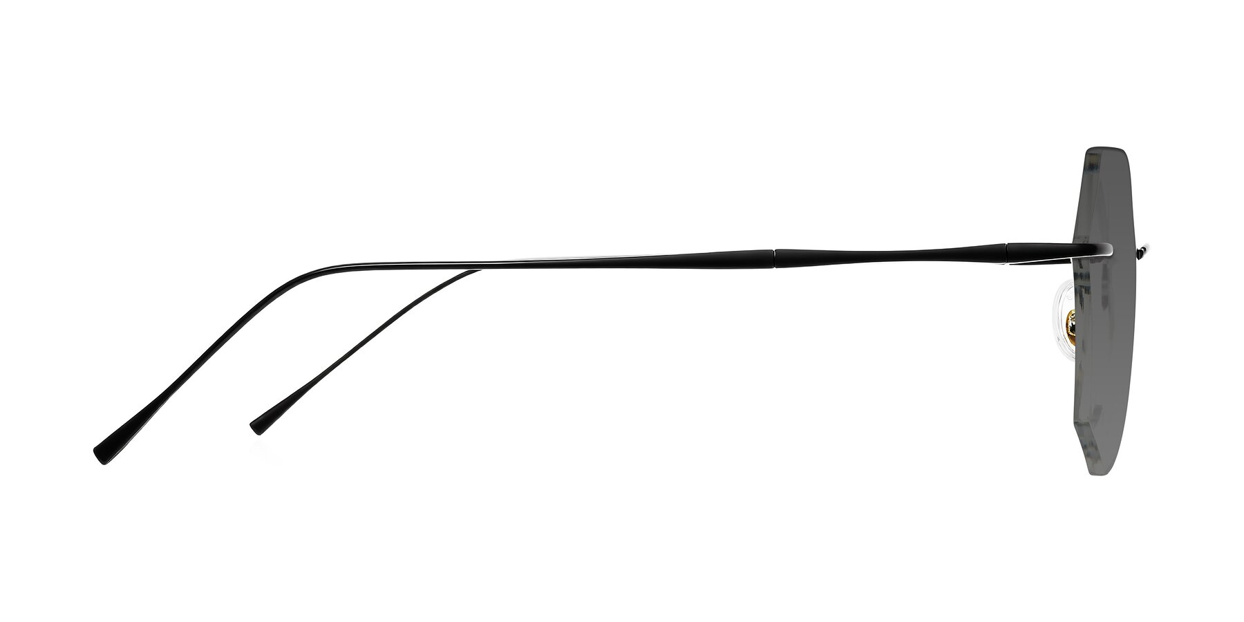 Side of Edme in Matte Black with Medium Gray Tinted Lenses