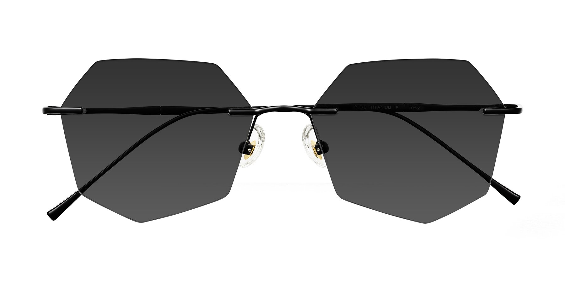 Folded Front of Edme in Matte Black with Gray Tinted Lenses